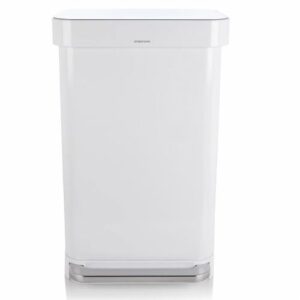 Simplehuman Rectangular Liner Pocket Pedaalemmer 45 Liter - Wit