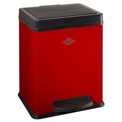 eetpatroon minstens Herdenkings Wesco Double Bin Duo Afvalemmer 20 Liter (2x 10 Liter) - Rood