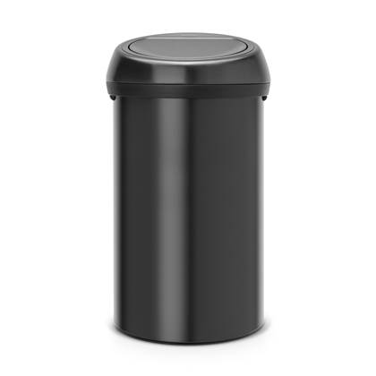 Australië Veeg kunst Brabantia Touch Bin 60 liter - Matt Black | Afvalbakkenwinkel.nl