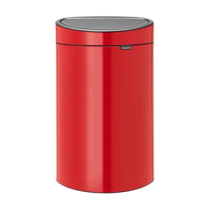 Brabantia Touch Bin New 40 Liter Passion Red | Afvalbakkenwinkel.nl