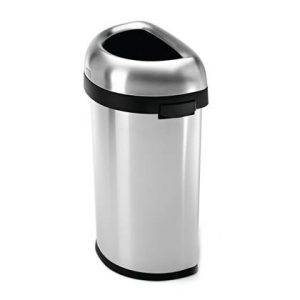 Simplehuman Half Rond Bullet Open Afvalemmer 60 Liter