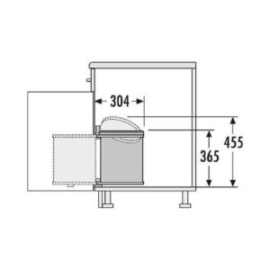 Afvalemmer Hailo Mono 15 liter 3515-00 wit