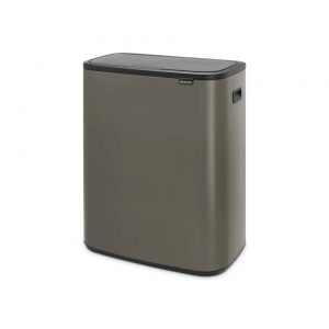 Brabantia Bo Touch Bin afvalemmer met kunststof binnenemmer - 60 liter - Platinum