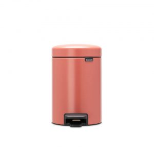 Brabantia newIcon pedaalemmer 3 liter met kunststof binnenemmer - Terracotta Pink