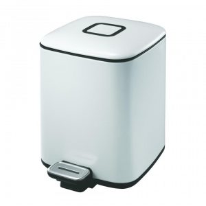 EKO Regent Step Bin pedaalemmer - 6 l - wit -