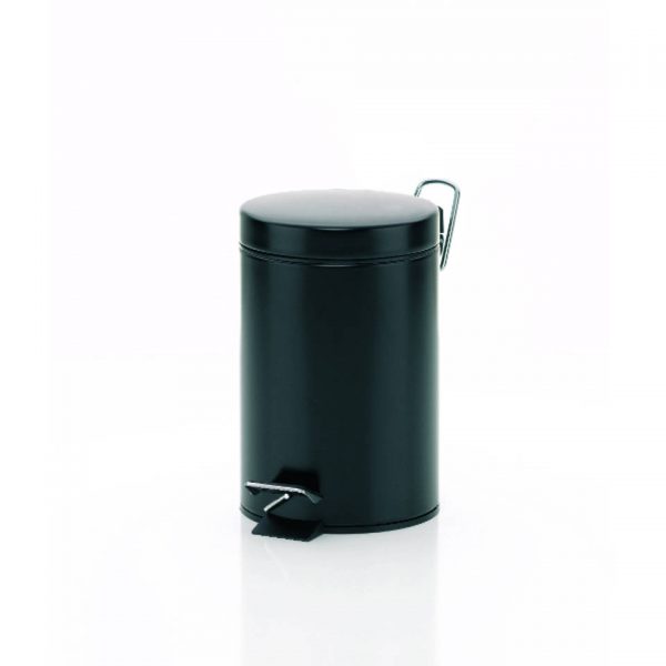 Monaco Pedaal Afvalemmer - 3 liter - Zwart - Kela