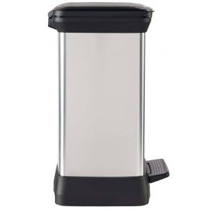 Curver Pedaalemmer Deco 30 L zilver 240642