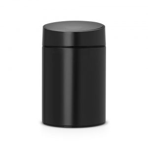 Brabantia Slide Bin wandafvalemmer 5 liter met kunststof binnenemmer - Black / Black