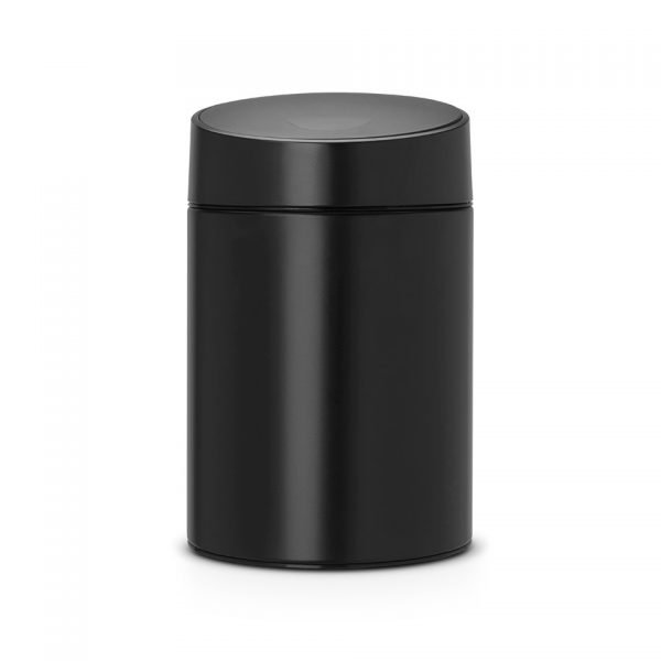 Brabantia Slide Bin wandafvalemmer 5 liter met kunststof binnenemmer - Black / Black