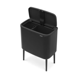 Zelden Efficiënt neutrale Brabantia Bo Touch Bin Afvalemmer 11+23 Liter Zwart | Beste Deal