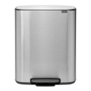 Zilver - 2x30 liter - Brabantia Bo pedaalemmer