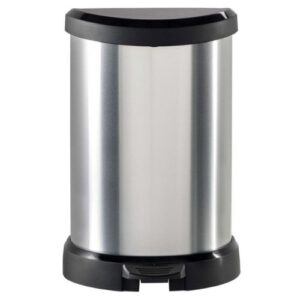 Curver Deco Bin 20 liter - zilver / zwart