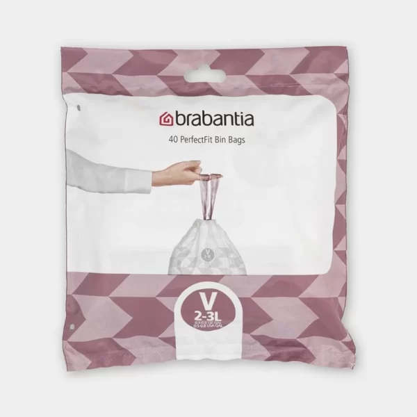 Brabantia PerfectFit Vuilniszakken - 3 l - Code V - 40 stuks