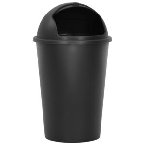 vidaXL Prullenbak enkel 50 L zwart