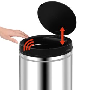 vidaXL Prullenbak met automatische sensor 70 L roestvrij staal