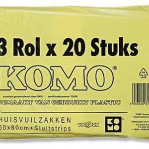 Komo Vuilniszakken 3 x 20 stuks - 60 liter