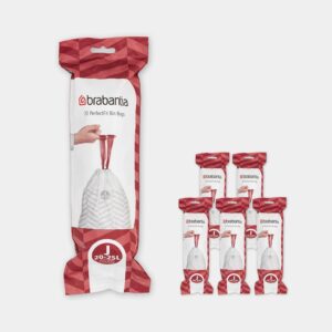 Brabantia PerfectFit Vuilniszakken - 20/25 l - Code J - 6 rollen x 20 stuks