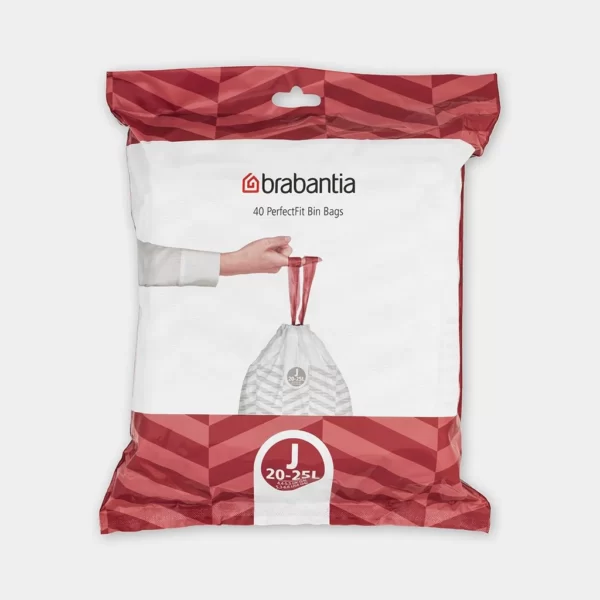 Brabantia PerfectFit Vuilniszakken – 20/25 l – Code J – dispencer pack 40 stuks
