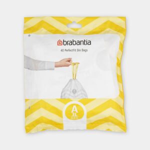 Brabantia PerfectFit Vuilniszakken – 3 l – Code A – dispencer pack 40 stuks