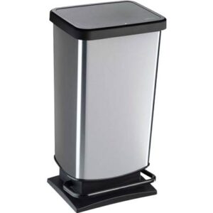 Rotho Pedaalemmer Paso 35 x 30 x 68 cm - 40 l Zilver Kunststof