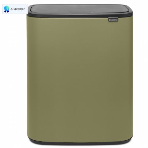 Brabantia Bo Touch bin 2x30 liter - Mineral Calm Green