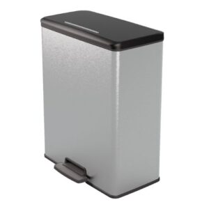 Curver Decobin pedaalemmer 26+26 L - Zilver Metallic