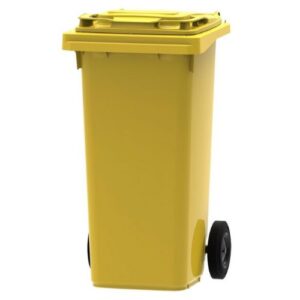 Mini rolcontainer 120 liter - Geel