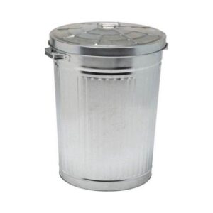 Afvalemmer met deksel 75 liter - Zilver