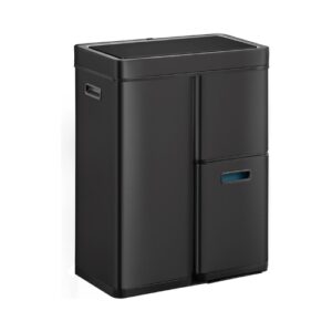 EKO Mirage Plus sensor prullenbak 30+15+15 liter - Matzwart