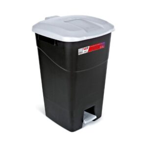 Tayg afvalcontainer met pedaal 60 liter - Zwart/Grij
