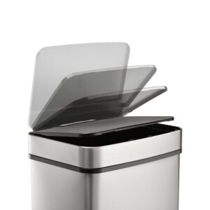 4Cookz RVS sensorprullenbak 60 liter Zilver
