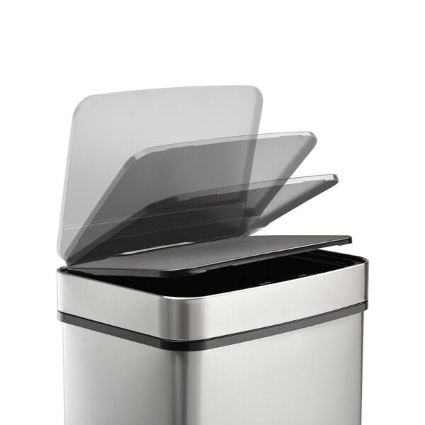 4Cookz RVS sensorprullenbak 60 liter Zilver
