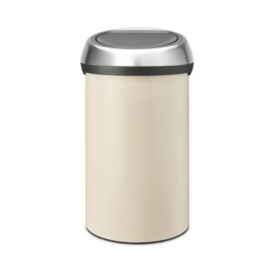 Brabantia Touch Bin Prullenbak - 60 l - Soft Beige / Matt Steel deksel