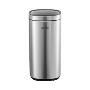 luzzo square touch prullenbak 40 liter zilver