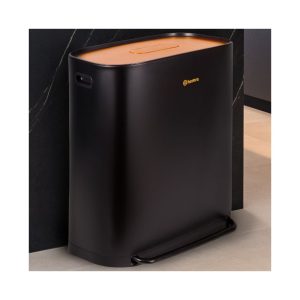 Homra Rockx Duo Pedaalemmer 2x30 liter zwart